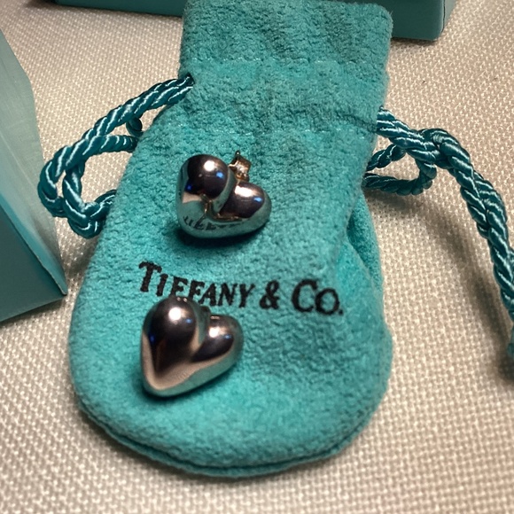 Tiffany & Co. Jewelry - Tiffany and Co. PUFFY Heart Earrings. Boxed and pouch. WOW E WOW 🤩